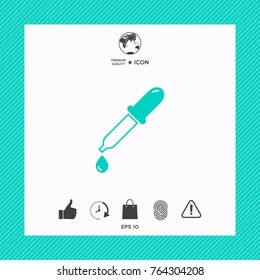 Pipette icon with drop