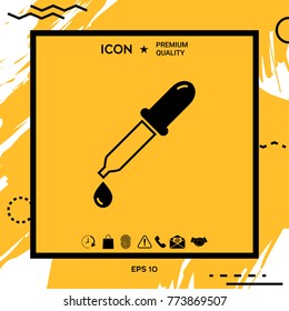 Pipette icon with drop