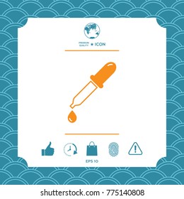 Pipette icon with drop