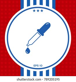Pipette icon with drop