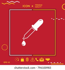 Pipette icon with drop
