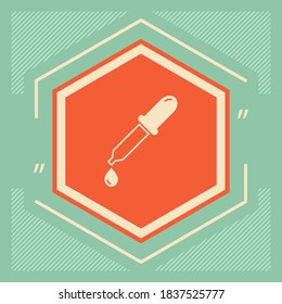Pipette icon with drop. Graphic elements for your design