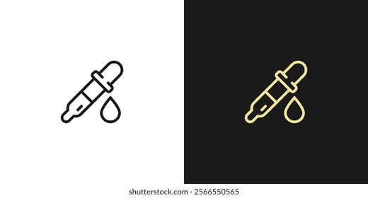 Pipette icon. Dropper icon. Medicine dropper sign. Vector illustration on white background.