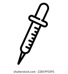 icono de pipeta, archivo vectorial de icono de cuentagotas