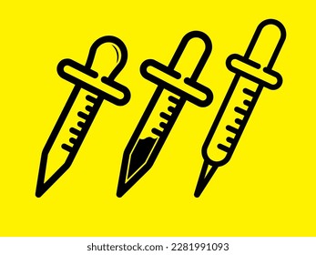 pipette icon, dropper icon vector file