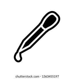 pipette icon. Element of Science for mobile concept and web apps icon. Glyph, flat icon for website design and development, app development