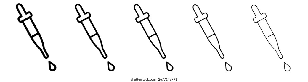 pipette icon flat illustration set logo