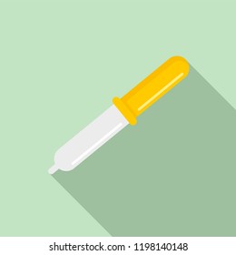 Pipette icon. Flat illustration of pipette vector icon for web design