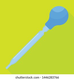 Pipette icon. Flat illustration of pipette vector icon for web design