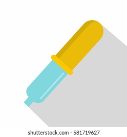 Pipette icon. Flat illustration of pipette vector icon for web