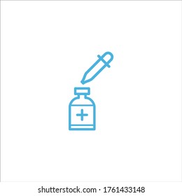 pipette icon flat vector logo design trendy illustration signage symbol graphic simple