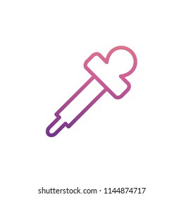 pipette icon in gradient style on white background