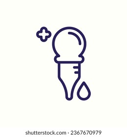 pipette icon, isolated hospital icon in light background, perfect for website, blog, logo, graphic design, social media, UI, mobile app