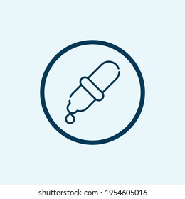 pipette icon isolated on white background from medicine collection. pipette icon thin line outline linear pipette symbol for logo, web, app