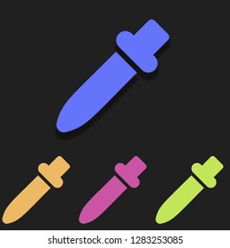 pipette icon in multi color. Simple glyph vector of Medicine set for UI and UX, website or mobile application on white background