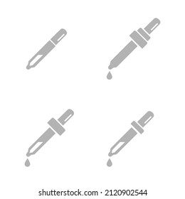 pipette icon on a white background, vector illustration