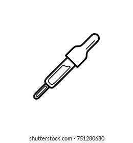 Pipette icon on white background