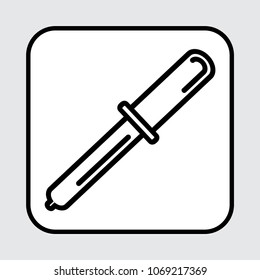 Pipette icon. Outline design. Vector illustration