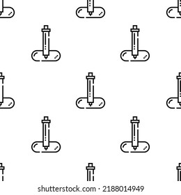 pipette icon pattern. Seamless pipette pattern on white background.
