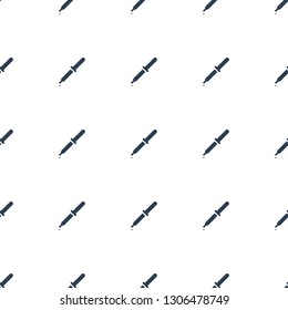 pipette icon pattern seamless white background. Editable filled pipette icon. pipette icon pattern for web and mobile.