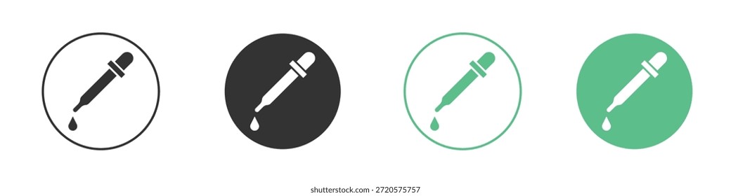 Pictogramas de icono de pipeta. Vector EPS 10