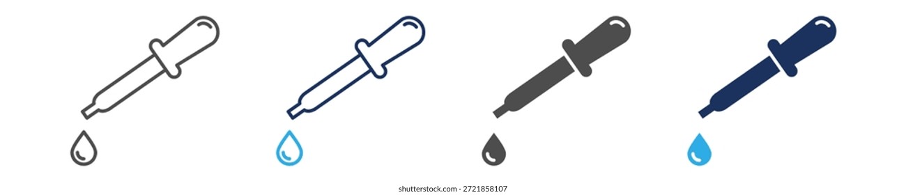 Pipettensymbolsatz mit mehreren Konzepten