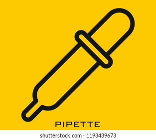 Pipette icon signs