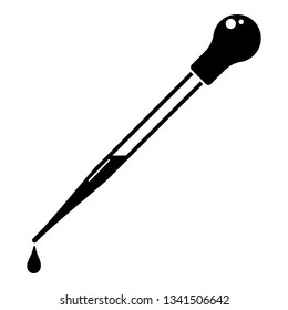 Pipette icon. Simple illustration of pipette vector icon for web design isolated on white background