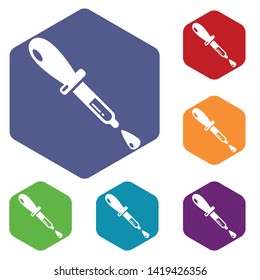 Pipette icon. Simple illustration of pipette vector icon for web