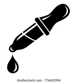 Pipette icon. Simple illustration of pipette vector icon for web
