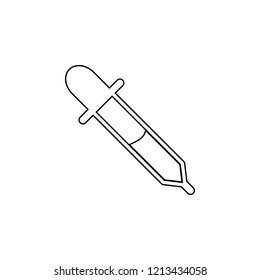 pipette icon. Simple outline vector of medicine set for UI and UX, website or mobile application
