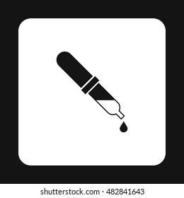 Pipette icon in simple style on a white background vector illustration