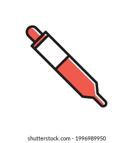 Icono De Pipeta Ilustración Vector Simple