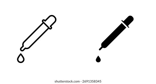Icono de pipeta Ilustración vectorial simple para gráficos y Diseño web.