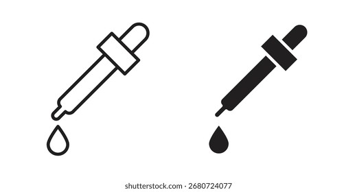 Forma del símbolo del icono de pipeta. símbolos del Vector.