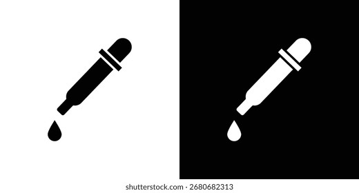 Símbolo de ícone de pipeta. design simples editável.