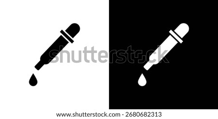 Pipette icon symbol. simple design editable.