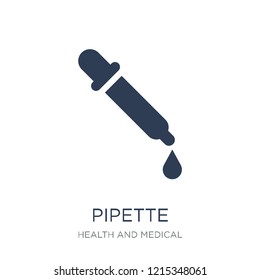 Pipette icon. Trendy flat vector Pipette icon on white background from Health and Medical collection, vector illustration can be use for web and mobile, eps10