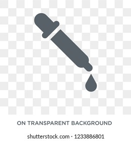 Pipette icon. Trendy flat vector Pipette icon on transparent background from Health and Medical collection. 