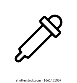 Icono de pipeta diseño vectorial moda