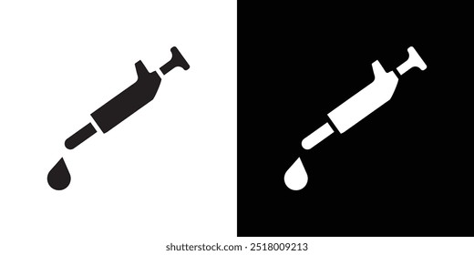 pipette icon Vector flat thin line illustration