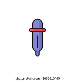 pipette icon vector illustration design. pipette icon with primary color