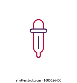Pipette Icon Vektorillustration Illustration Design. Pipettensymbol zwei Farben