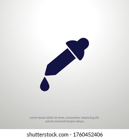 pipette Icon. Vector illustration EPS 10.