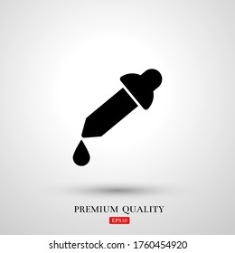 pipette Icon. Vector illustration EPS 10.