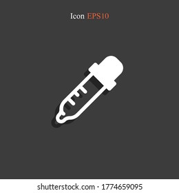 Pipette icon. Vector illustration EPS 10.