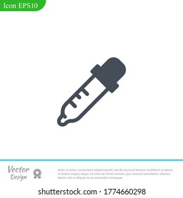 Pipette icon. Vector illustration EPS 10.