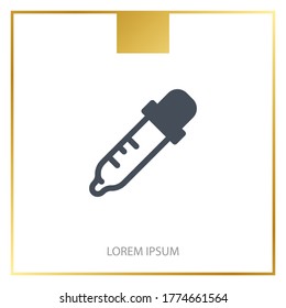 Pipette icon. Vector illustration EPS 10.