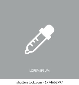 Pipette-Symbol. Vektorgrafik EPS10.