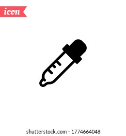 Icono de la pipeta. Ilustración del vector EPS 10.
